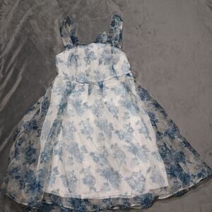 Altar'd State Blue Floral Mini Dress